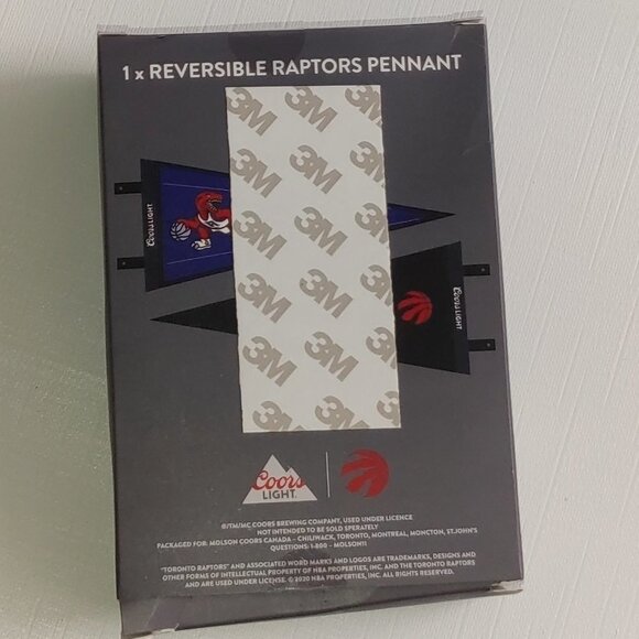 COORS LIGHT Reversible Toronto Raptors Pennant - Picture 2 of 7